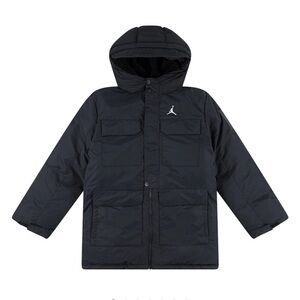 Nike Air Jordan Jumpman Black Puffer Cargo Jacket 95D127-023 Boys Size XL Warm